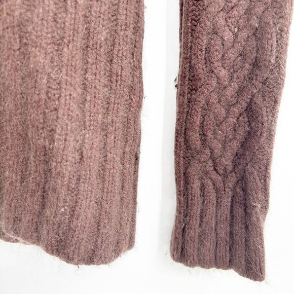 Abercrombie & Fitch Womens Vintage‎ Wool Cashmere Blend Cable Knit Sweater Large - Picture 6 of 7
